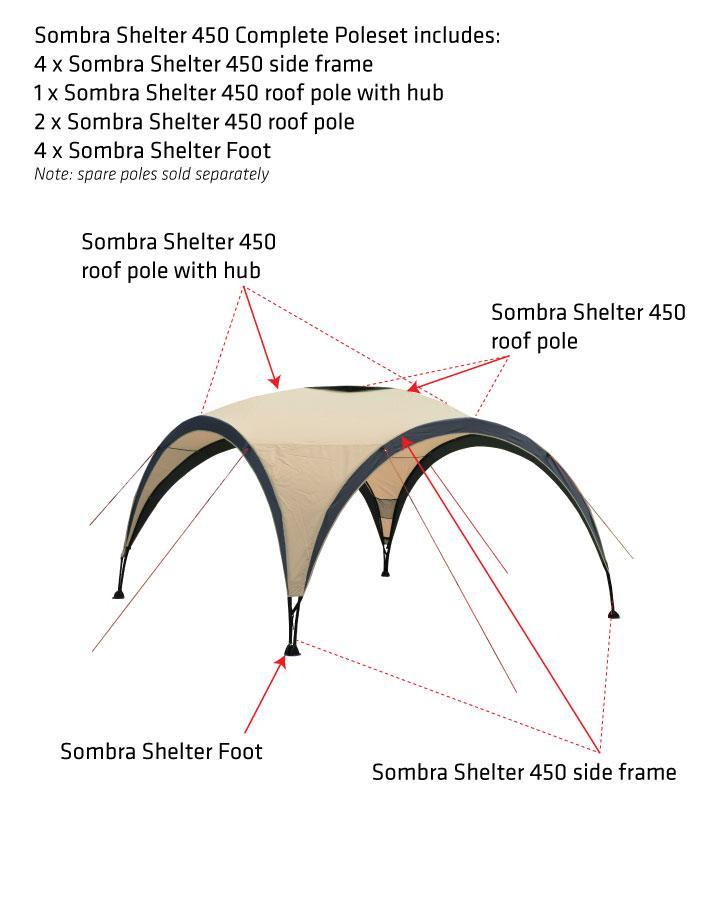 Sombra Shelter Side Frame 450