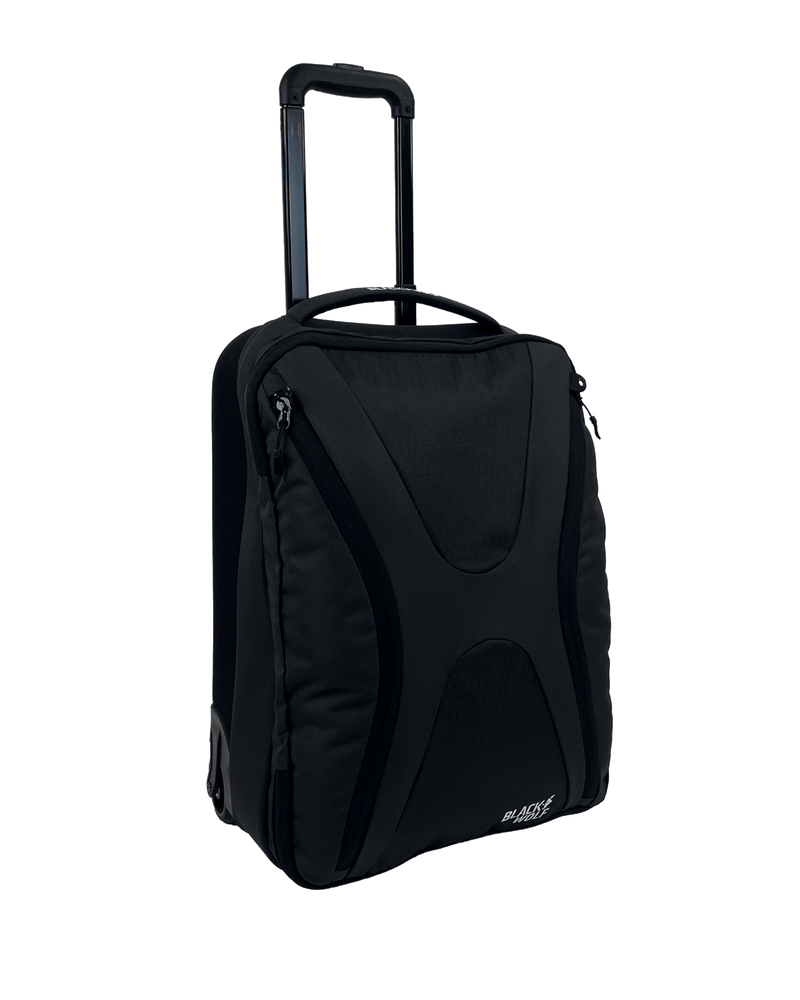 Black top rolling suitcase