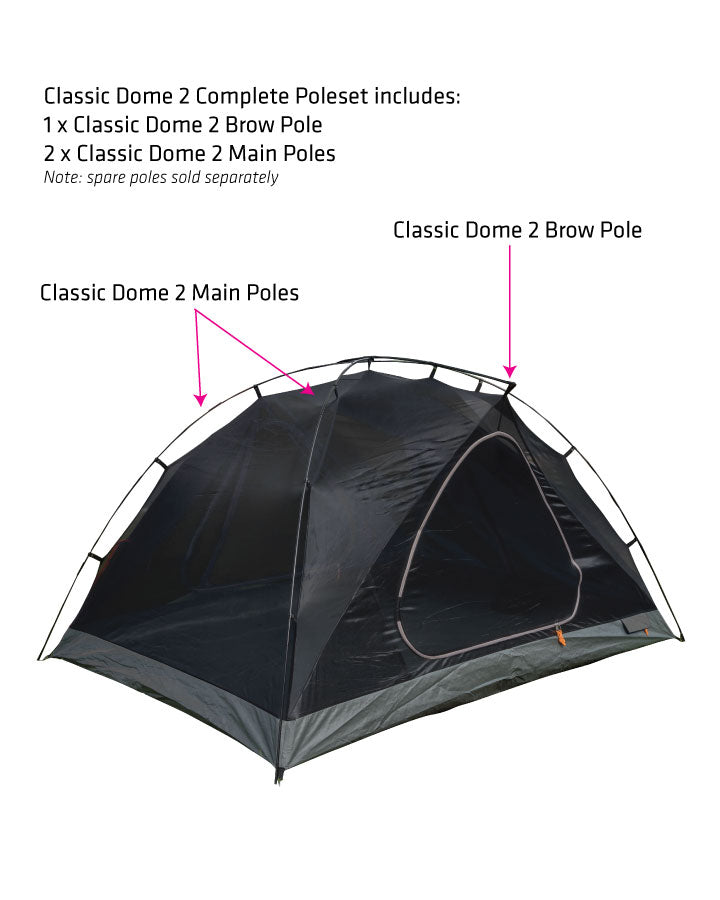 Classic Dome 2 brow pole