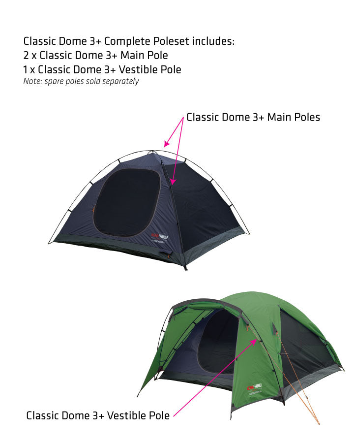 Classic Dome 3+ vestible pole